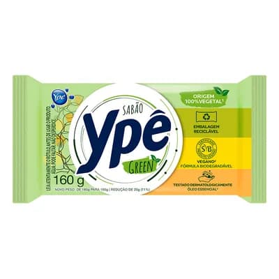 Sabão em Barra Vegano Ypê Green 180g